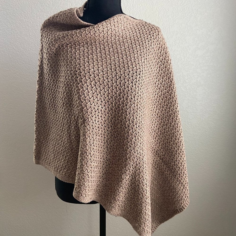 J Jill Knit Poncho, Tan